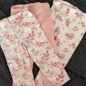 Chick Pea Floral and Pink Leggings Set